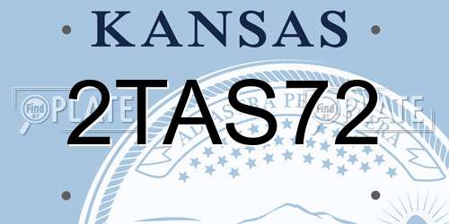 2TAS72 Kansas License Plate