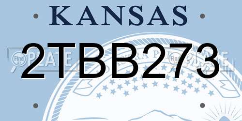 2TBB273 Kansas License Plate