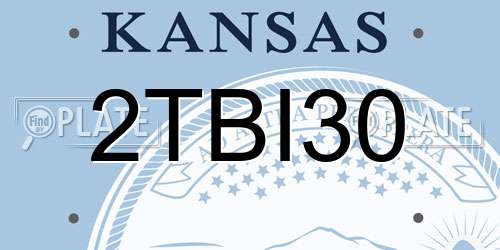 2TBI30 Kansas License Plate