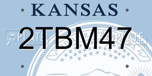 2TBM47 Kansas License Plate