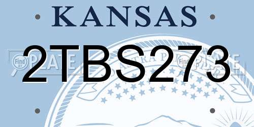 2TBS273 Kansas License Plate