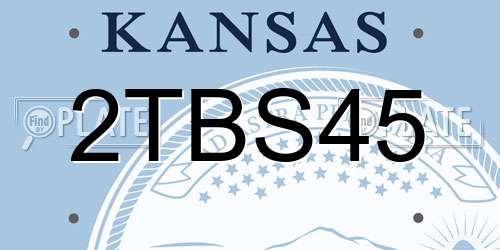 2TBS45 Kansas License Plate