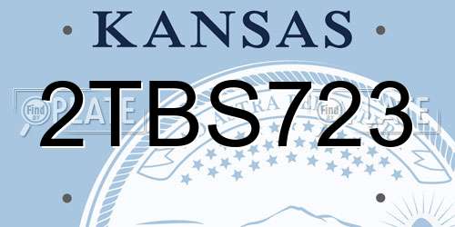 2TBS723 Kansas License Plate
