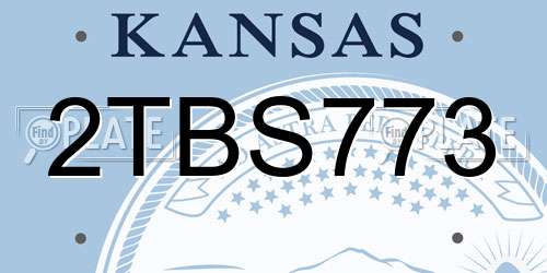 2TBS773 Kansas License Plate