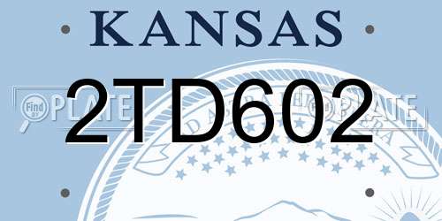 2TD602 Kansas License Plate