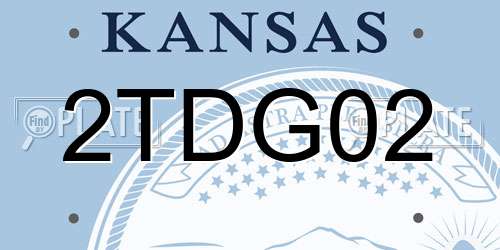 2TDG02 Kansas License Plate