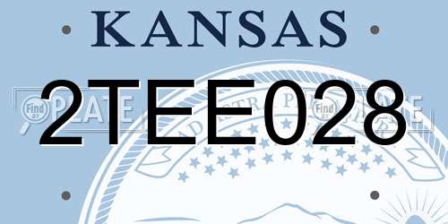 2TEE028 Kansas License Plate