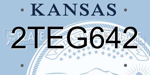 2TEG642 Kansas License Plate
