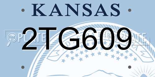 2TG609 Kansas License Plate