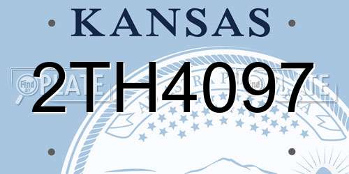 2TH4097 Kansas License Plate