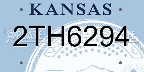2TH6294 Kansas License Plate