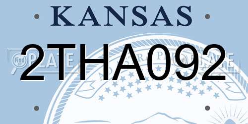 2THA092 Kansas License Plate