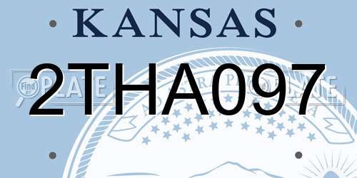 2THA097 Kansas License Plate