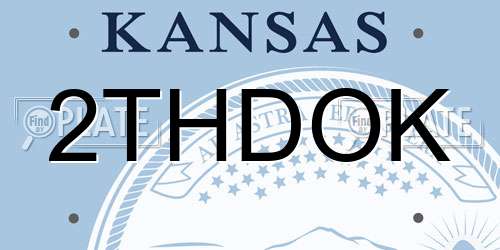 2THDOK Kansas License Plate