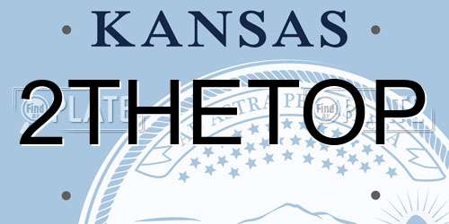 2THETOP Kansas License Plate