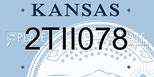 2TII078 Kansas License Plate