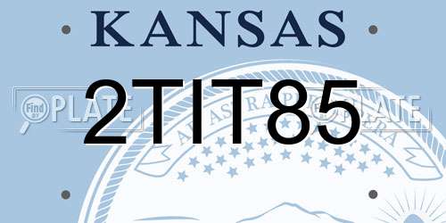2TIT85 Kansas License Plate