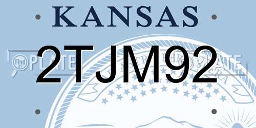 2TJM92 Kansas License Plate