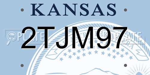 2TJM97 Kansas License Plate