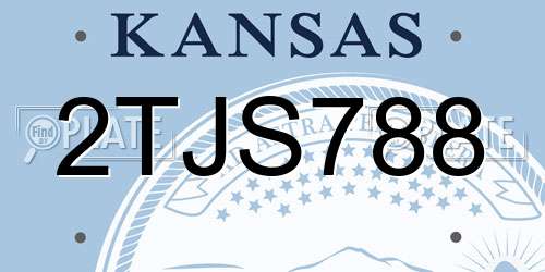 2TJS788 Kansas License Plate