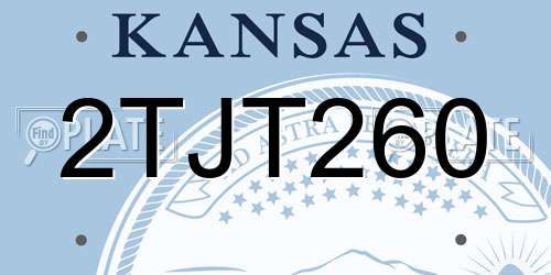 2TJT260 Kansas License Plate