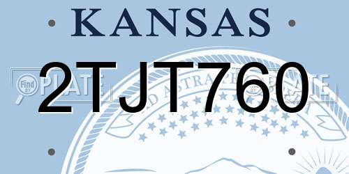 2TJT760 Kansas License Plate