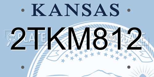 2TKM812 Kansas License Plate