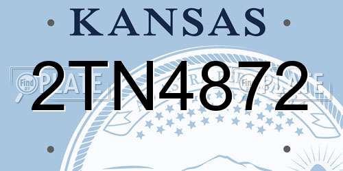 2TN4872 Kansas License Plate
