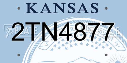 2TN4877 Kansas License Plate