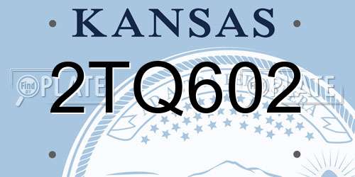 2TQ602 Kansas License Plate