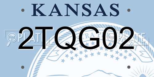 2TQG02 Kansas License Plate