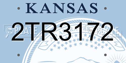 2TR3172 Kansas License Plate