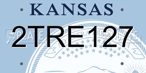 2TRE127 Kansas License Plate