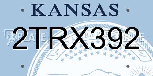 2TRX392 Kansas License Plate