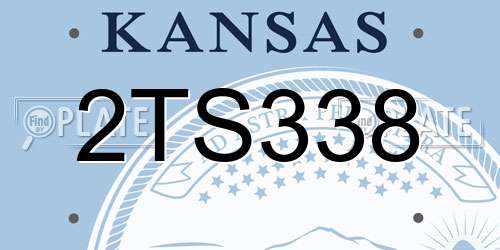 2TS338 Kansas License Plate