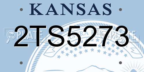 2TS5273 Kansas License Plate