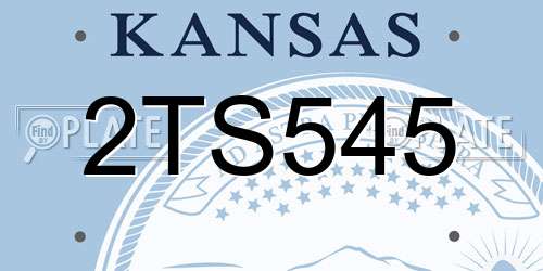 2TS545 Kansas License Plate