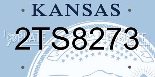 2TS8273 Kansas License Plate