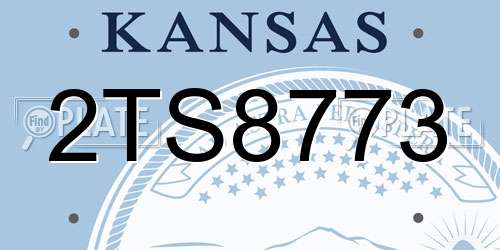 2TS8773 Kansas License Plate