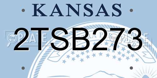 2TSB273 Kansas License Plate