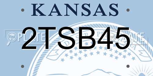 2TSB45 Kansas License Plate