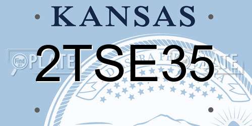 2TSE35 Kansas License Plate
