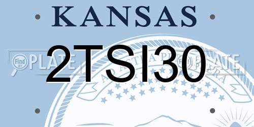 2TSI30 Kansas License Plate