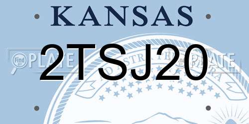 2TSJ20 Kansas License Plate