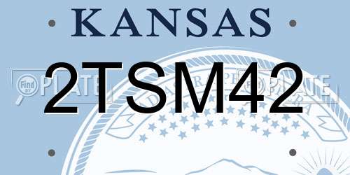2TSM42 Kansas License Plate