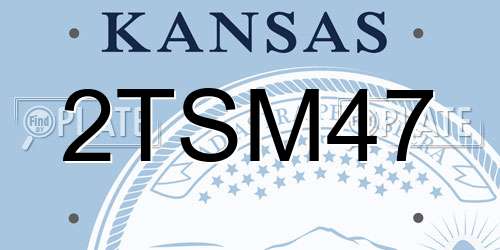 2TSM47 Kansas License Plate