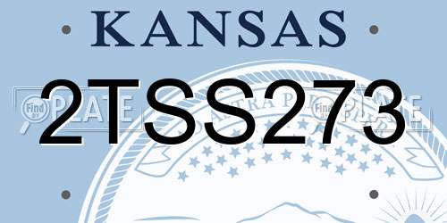 2TSS273 Kansas License Plate