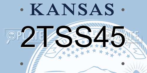 2TSS45 Kansas License Plate