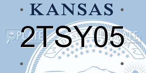 2TSY05 Kansas License Plate