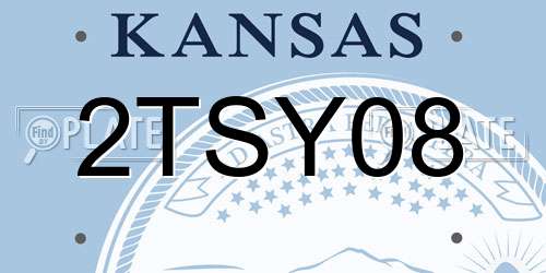 2TSY08 Kansas License Plate